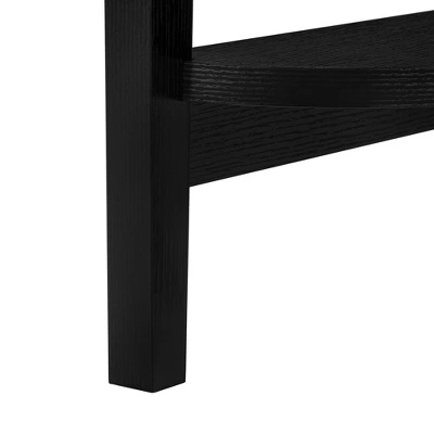 36" 2 Tier Half Moon Shape Console Table Black - EveryRoom - Image 6