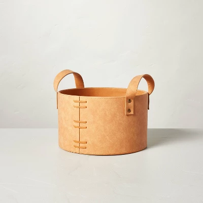 Faux Leather Storage Bin Camel Brown - Hearth & Hand™ With Magnolia - Image 4