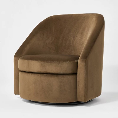 Slope Arm Swivel Chair Velvet - Threshold⢠Designed With Studio McGee - Image 6