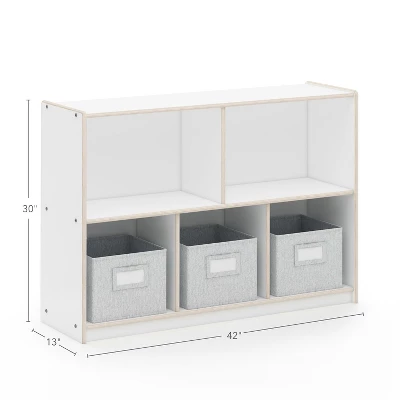 Guidecraft EdQ 2-Shelf 5-Compartment Storage - 30" - Image 4