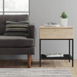 Loring End Table With Charging Station - Thresholdâ˘
