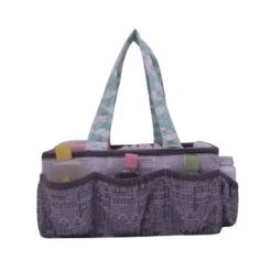 Bacati - Clouds In The City Mint/Gray Nursery Storage Caddy