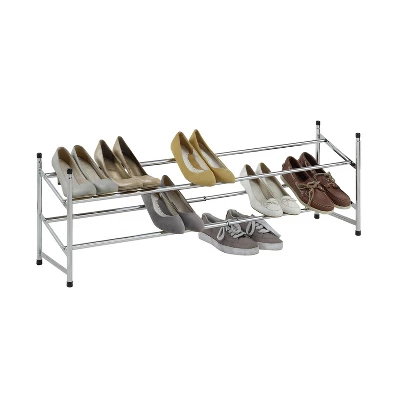 Organize It All Expandable 2 Tier Shoe Rack Chrome - Image 5