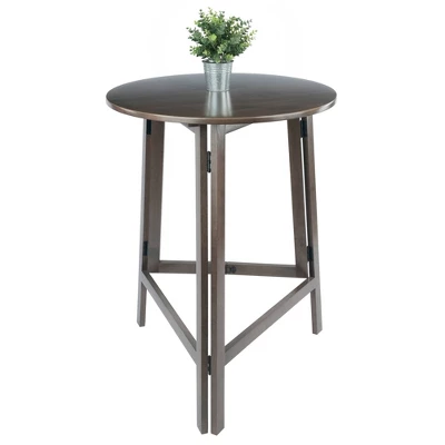 Torrance High Round Bar Height Table Oyster Gray - Winsome - Image 10