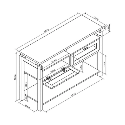 Ambrose Console Table Espresso - HOMES: Inside + Out - Image 4