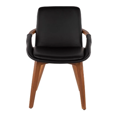 Cosmo Mid-Century Modern Chair Black/Walnut - LumiSource - Image 5