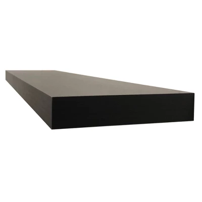 36" Floating Shelf Wall Mounted Hidden Brackets Espresso - Inplace - Image 2