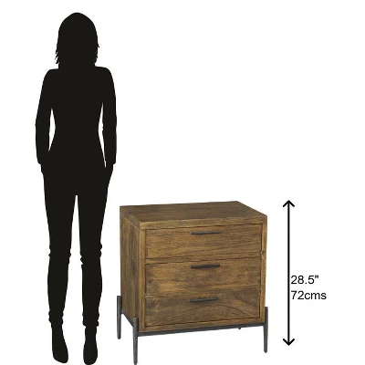Hekman 23763 Hekman Three Drawer Night Stand 2-3763 Bedford