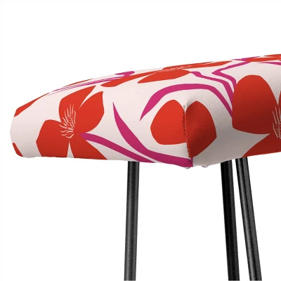 Maritza Lisa Red And Pink Floral Pattern Bench Red - Deny Designs - Image 2