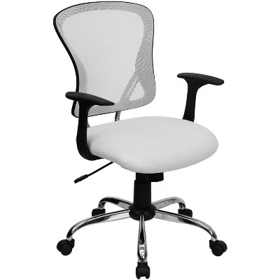 Flash Furniture Mid-Back Mesh Swivel Task Office Chair With Chrome Base And Arms - Image 14