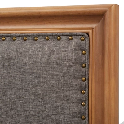 Queen Shaye Upholstered And Rustic Wood Bed - Buylateral - Image 3