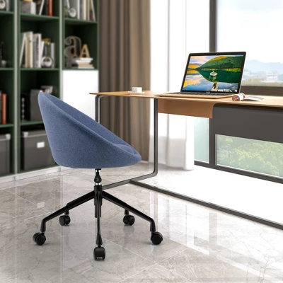 Tangkula Set Of 2 Swivel Home Office Chair Adjustable Accent Chair W/ Flexible Casters - Image 4