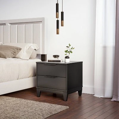 Mackay 2 Drawer Easy Glide Modern Nightstand - Boyd Sleep Eco Dream - Image 3