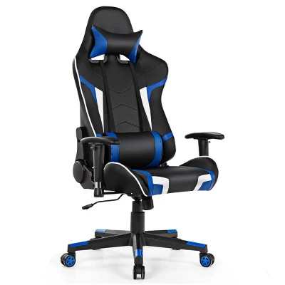 Tangkula Gaming Desk& Massage Gaming Chair Set Gamer Workstation With Headphone Hook - Image 4