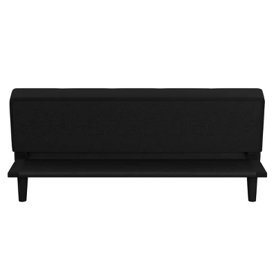 Lorrance 3 Seat Convertible Futon Sofa Bed Black - Serta - Image 5