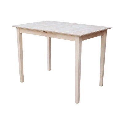 Counter Height Extendable Dining Table With Butterfly And Shaker Styled Legs - International Concepts