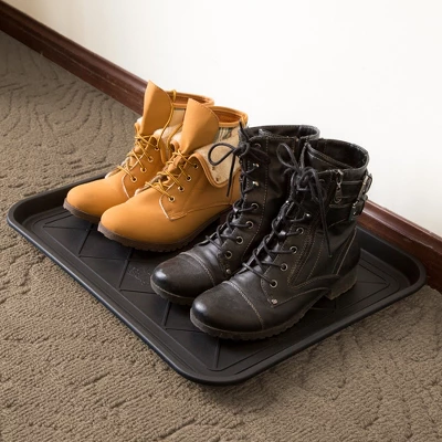 Fleming Supply Oversized All-Weather Rectangular Boot Tray - Black - Image 5