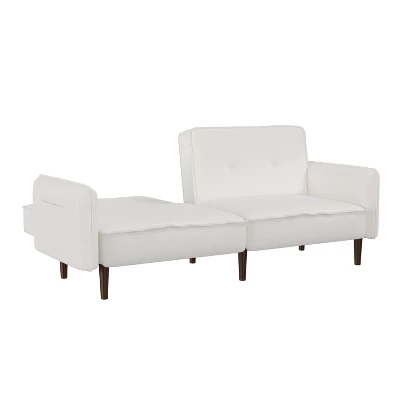 Convertible Futon Sofa Bed With Wooden Legs - ModernLuxe - Image 6
