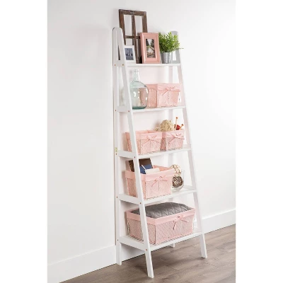 Design Imports Set Of 5 Antique White Chicken Wire Liner Baskets Blush - Image 4