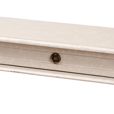 Ariella Whitewashed 1 Drawer End Table White - Baxton Studio - Image 3