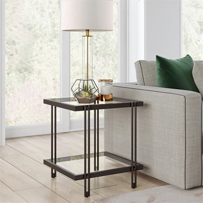 Metal Side Table In Black - Henn&Hart - Image 8