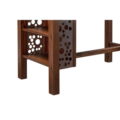 Rectangular Brittany Dining Table Wire Brushed Finish Chestnut - Boraam - Image 3