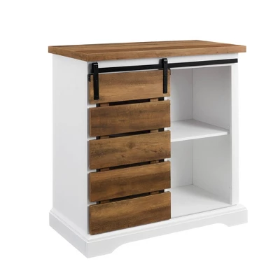 Tertia Modern Transitional Accent Cabinet With Sliding Plank Door - Saracina Home - Image 9