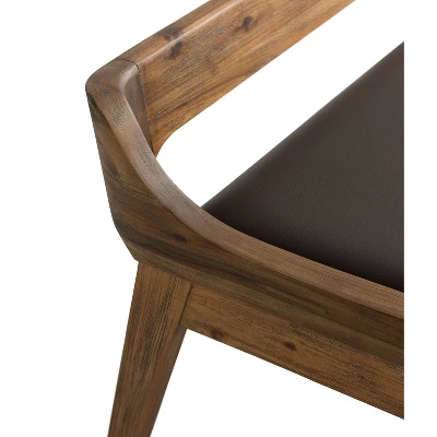 5pc Rasmus Extendable Dining Table Set With 2 Benches And 2 Armchairs Chestnut - Boraam - Image 5