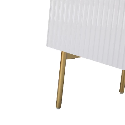 Knossos 30" Tall 2-Door Accent Storage Cabinet With Metal Legs | KARAT HOME - Image 8