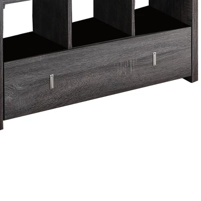 Wooden Shoe Bench With 3 Shelves Gray - Benzara - Image 3