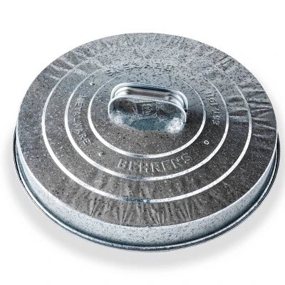 Behrens 6gal Embossed "Feed & Seed" Galvanized Steel Locking Lid Storage Can Silver - Image 5