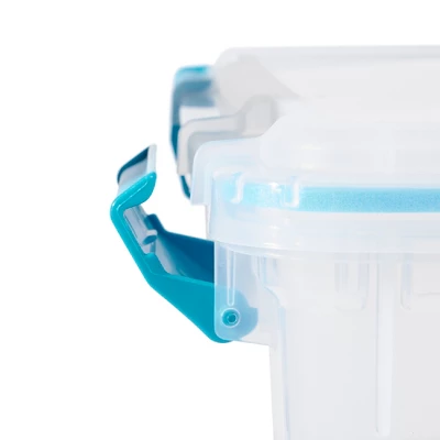 Sterilite 80 Quart Clear Plastic Stackable Storage Container Box Bin With Air Tight Gasket Seal Latching Lid Long Term Organizing Solution, 12 Pack - Image 4