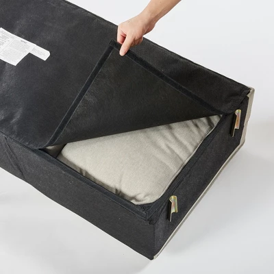 Hana Modern Linen Fabric Loveseat With Armrest Pockets Sand Gray - Mellow - Image 4