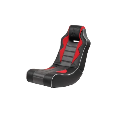 Flash Neo Fiber LED Wired Audio Floor Rocker Gaming Chair Red/Black - X Rocker - Image 10