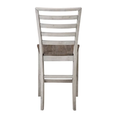 5pc Abacus Drop Leaf Counter Height Dining Set Alabaster/Honey - Steve Silver Co. - Image 11