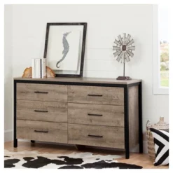 Munich Dresser Weathered Oak - South Shore