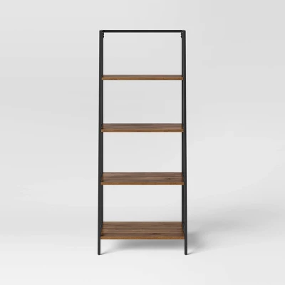 60" Loring 4 Shelf Trestle Bookshelf Walnut - Threshold⢠- Image 2