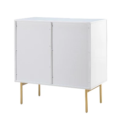 Knossos 30" Tall 2-Door Accent Storage Cabinet With Metal Legs | KARAT HOME - Image 5