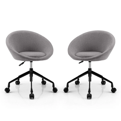 Tangkula Set Of 2 Swivel Home Office Chair Adjustable Accent Chair W/ Flexible Casters - Image 12