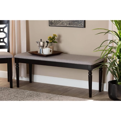 Giovanni Fabric Upholstered And Wood Dining Bench - Baxton Studio - Image 4