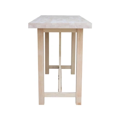 Paul Bar Height Table Unfinished - International Concepts - Image 3