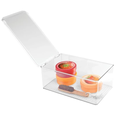 MDesign Stackable Bathroom Storage Bin Box With Lid - Image 6