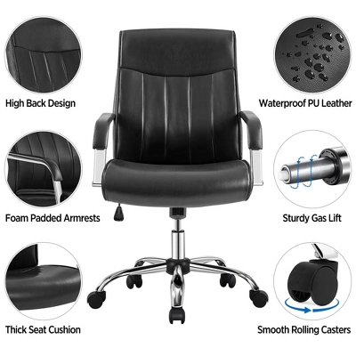 Yaheetech Office Chair Big And Tall Desk Chair Padded Armrests - Image 3
