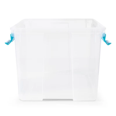 Sterilite 54 Quart Clear Plastic Stackable Storage Container Box Bin With Air Tight Gasket Seal Latching Lid Long Term Organizing Solution - Image 4