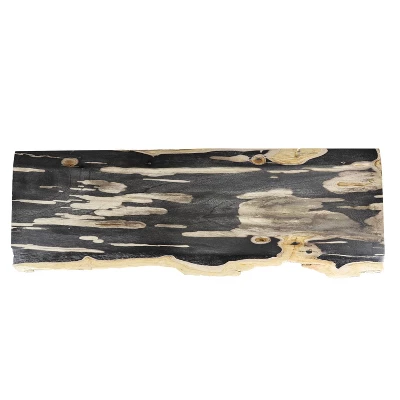 Contemporary Petrified Wood Console Table Brown - Olivia & May - Image 2