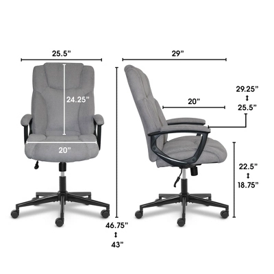 Style Hannah Ii Office Chair Harvard Gray - Serta - Image 11