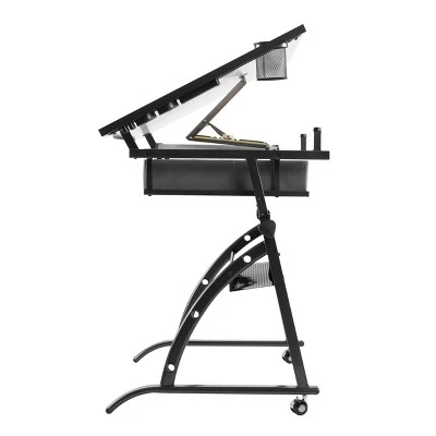 Core Drawing Table And Stool Set Charcoal Black/White - Studio Designs - Image 4