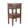 Distressed Wooden Side Table With Drawers - Olivia & May