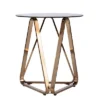Tainbin Round End Table Champagne - Aiden Lane