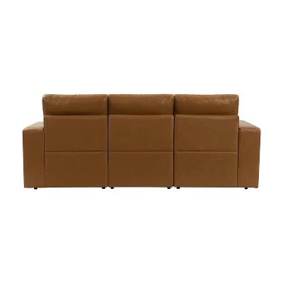 Javier Genuine Leather Upholstered Sofa Set 87" Wide Sofa With Removable Back Cushions And Hidden Interior Storage | ARTFUL LIVING DESIGN - Image 4
